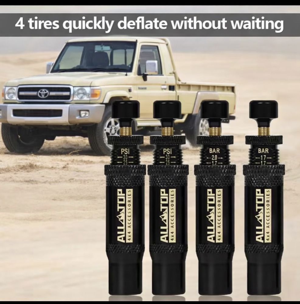 طقم تنسيم الإطارات الأوتوماتيكي (ALLTOP) - 4 قطع نحاسية (ضبط مسبق 10-30 PSI)_thumbnail_3